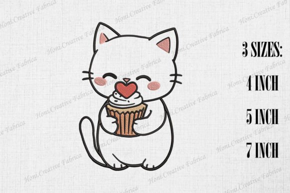 Cute Cat Loves Cupcake Embroidery Review