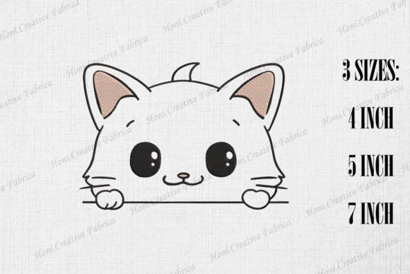 Cute Cat Peeking from Wall Embroidery Review