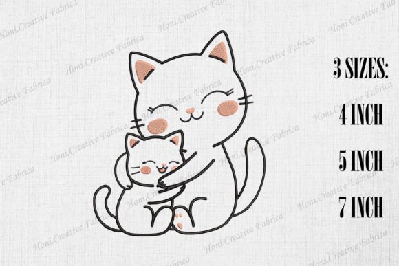 Cute Mama Cat Embroidery Review