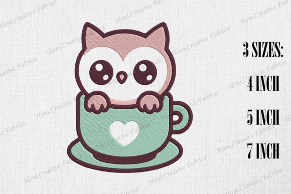 Cute Owl in a Coffee Cup Embroidery Review