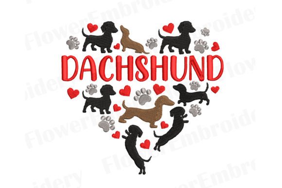 Daschund Dog Heart Embroidery Review