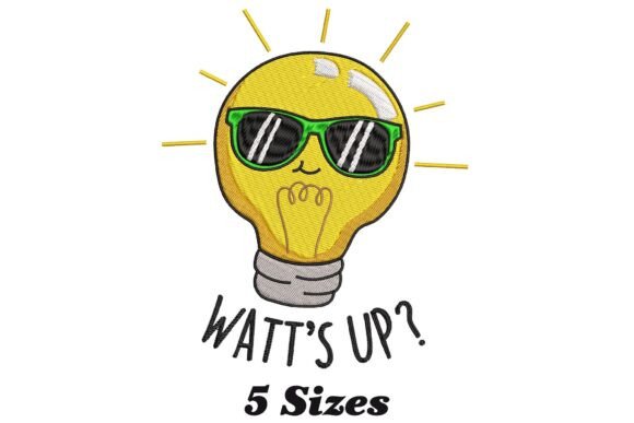 Watts Up Funny Light Bulb Embroidery Review